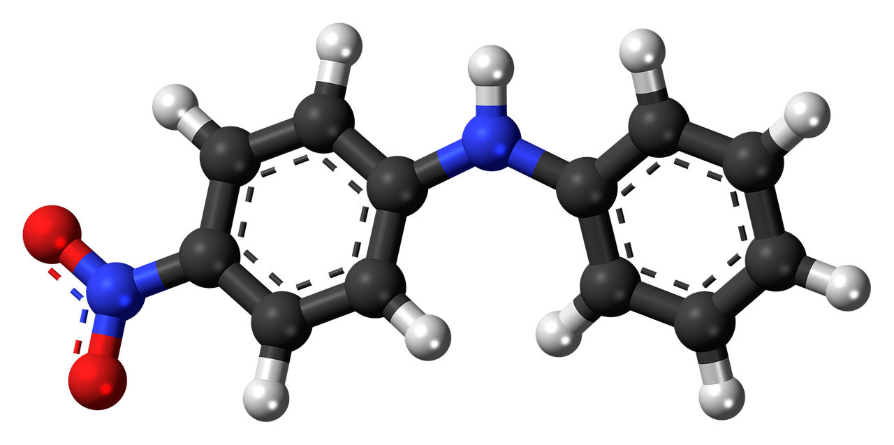 Nitrodifenilaminas,  Chemija,  Atomai,  Modelis,  Bondings,  Tyrimai,  Junginys,  Aromatiniai, Nemokamos Nuotraukos,  Nemokama Licenzija