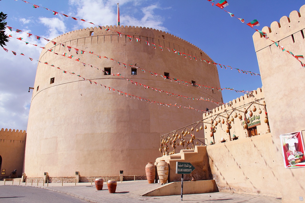 Nizwa Fortas,  Fortas,  Oman,  Kelionė,  Architektūra,  Dangus,  Turizmas,  Lauke,  Artimieji Rytai,  Atostogos