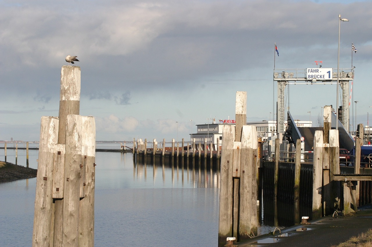 Norderney, Uostas, Medinės Lentos, Veidrodis, Fährbrücke, Vanduo, Nemokamos Nuotraukos,  Nemokama Licenzija