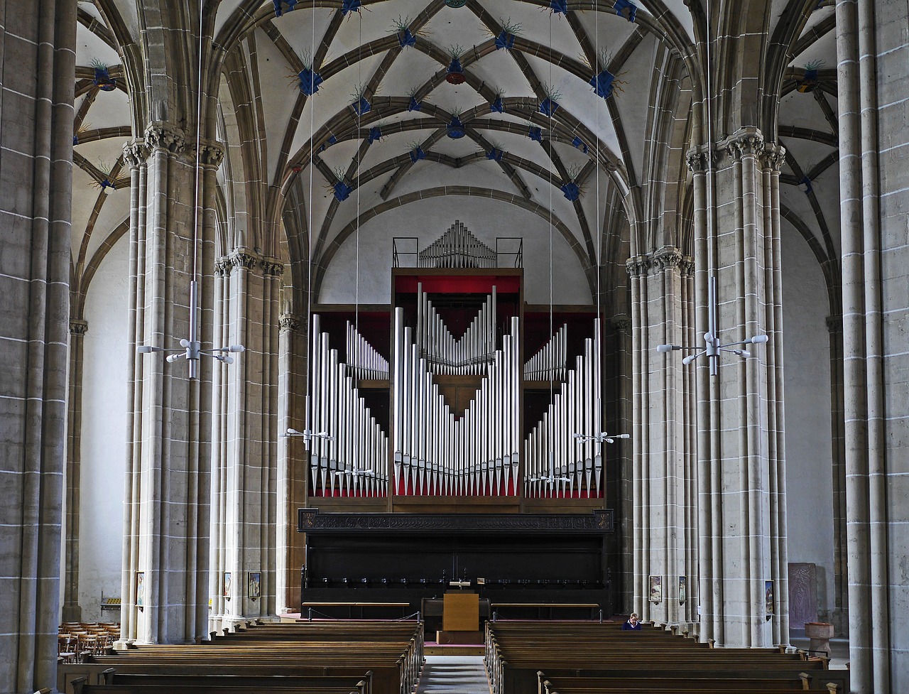 Nordhausen, Šventojo Kryžiaus Katedra, Nave, Domorgel, Gotika, Bažnyčios Kambarys, Ramstis, Skydas, Organas, Instrumentas
