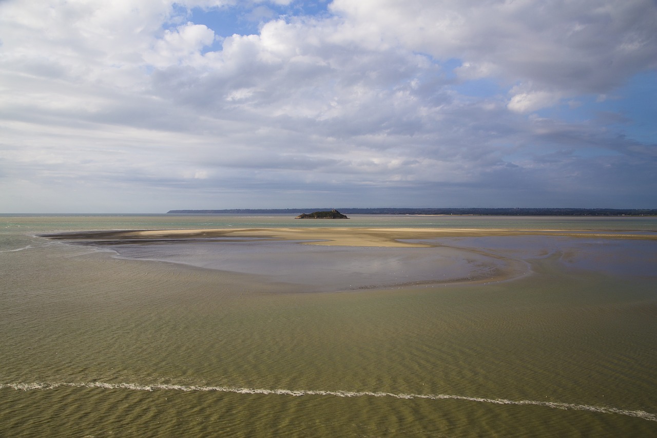 Normandija, Papludimys, Vanduo, Peizažas, Mont St-Michel, France, Nemokamos Nuotraukos,  Nemokama Licenzija