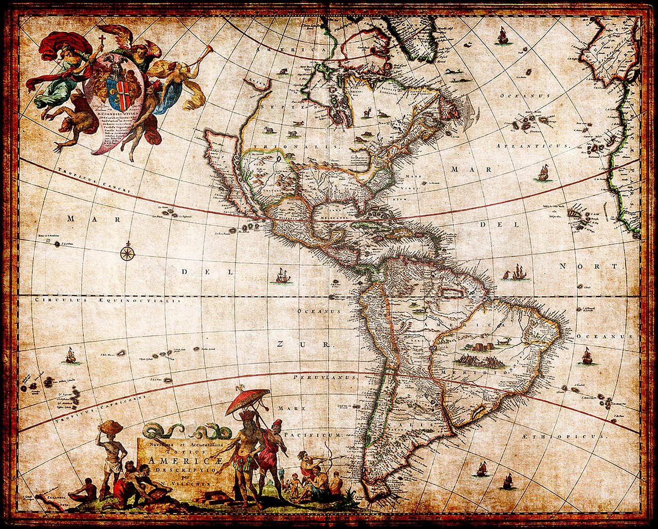 Šiaurės Amerikos Žemėlapis, Pietų Amerika Žemėlapį, Derliaus Žemėlapis, Amerikietis, Žemėlapis, Usa, Geografija, Pietų Amerika, Žemynas, Šiaurės Amerika