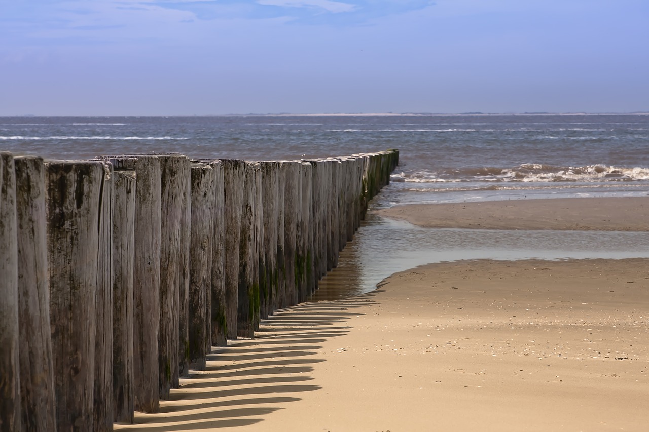 Šiaurės Jūra, Vanduo, Poliai, Jūra, Papludimys, Holland, Ameland, Debesys, Gamta, Dangus