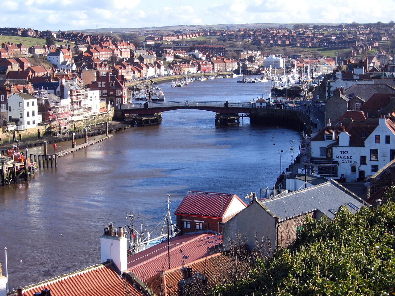 Šiaurės Jorkšyras, Whitby, Uostas, Sūpynės Tiltas, Nemokamos Nuotraukos,  Nemokama Licenzija