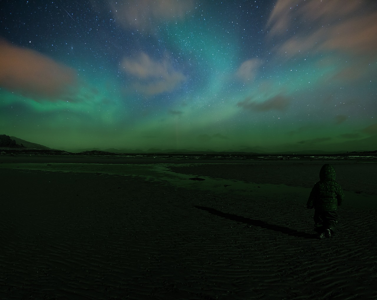 Šiaurės Pašvaistė, Aurora, Isle Of Mull, Škotija, Naktis, Photoshop, Žibintai, Isle, Mull, Tobleris