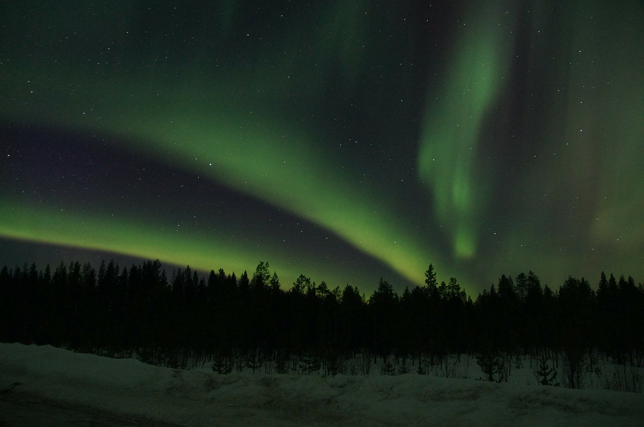 Šiaurės Pašvaistė, Švedija, Laplandas, Aurora Borealis, Nemokamos Nuotraukos,  Nemokama Licenzija