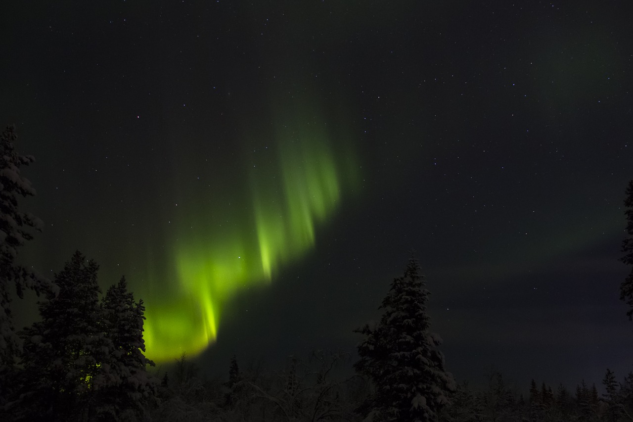 Šiaurės Pašvaistė, Finland, Laplandas, Nemokamos Nuotraukos,  Nemokama Licenzija