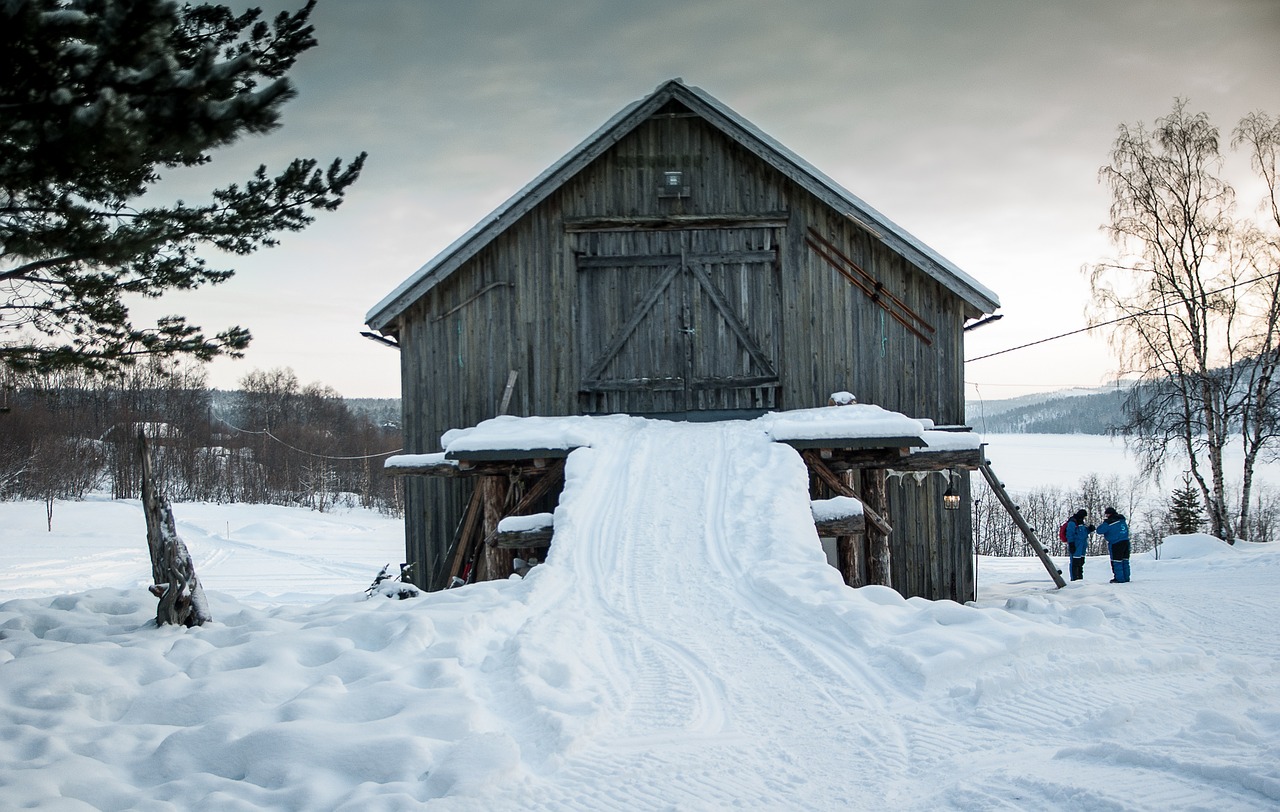 Norvegija, Laplandas, Kirkenes, Gruntuoti, Ūkis, Sniegas, Nemokamos Nuotraukos,  Nemokama Licenzija