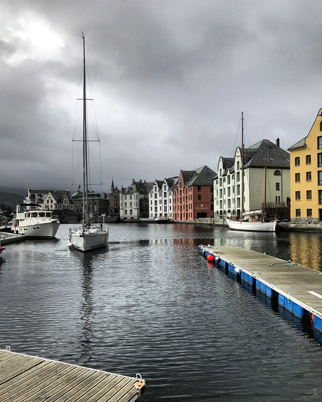 Norvegija, Hurtigruten, Skandinavija, Kelionė, Vanduo, Architektūra, Perspektyva, Vaizdas, Ålesund, Viduje Norvegijoje
