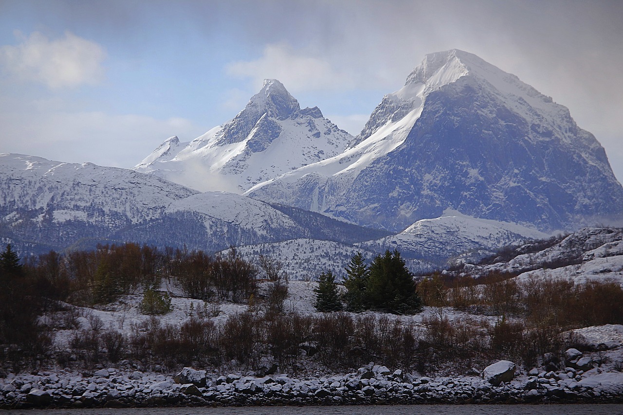 Norvegija, Hurtigruten, Skandinavija, Gamta, Kraštovaizdis, Norge, Kalnai, Kelionė, Vanduo, Dangus