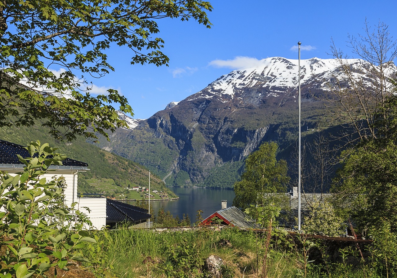 Norvegija, Geiranger, Fjordas, Vanduo, Kraštovaizdis, Turizmas, Kalnas, Kelionė, Geirangerfjord, Natūralus