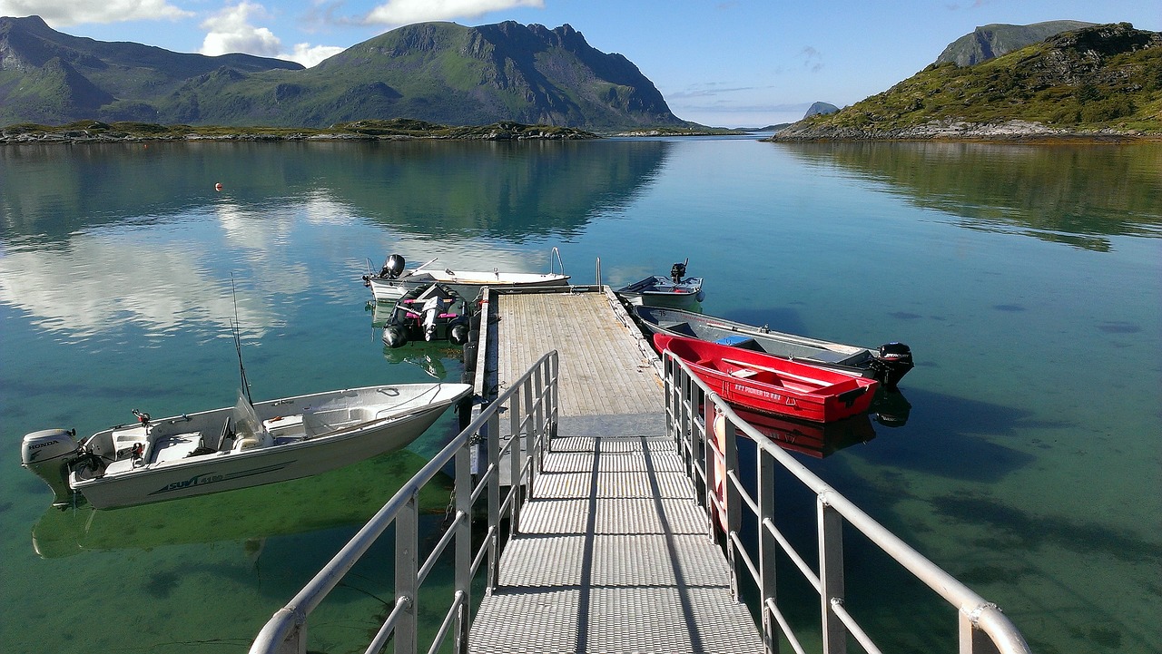 Norvegija, Lofoten, Boot, Žuvis, Vanduo, Skandinavija, Fjordas, Šventė, Kalnų Peizažas, Nemokamos Nuotraukos