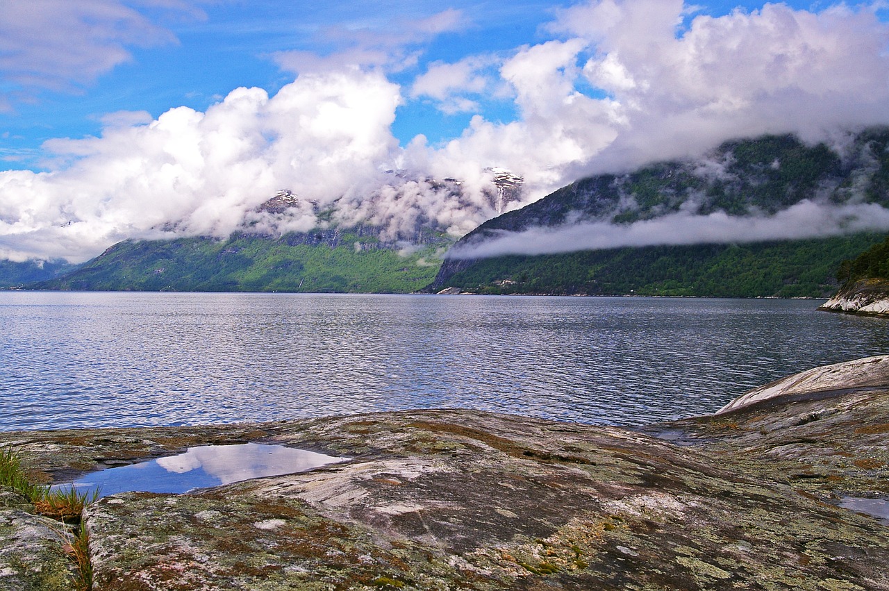 Norvegija, Šventė, Gamta, Kraštovaizdis, Skandinavija, Vanduo, Kelionė, Jūra, Vasara, Fjordas