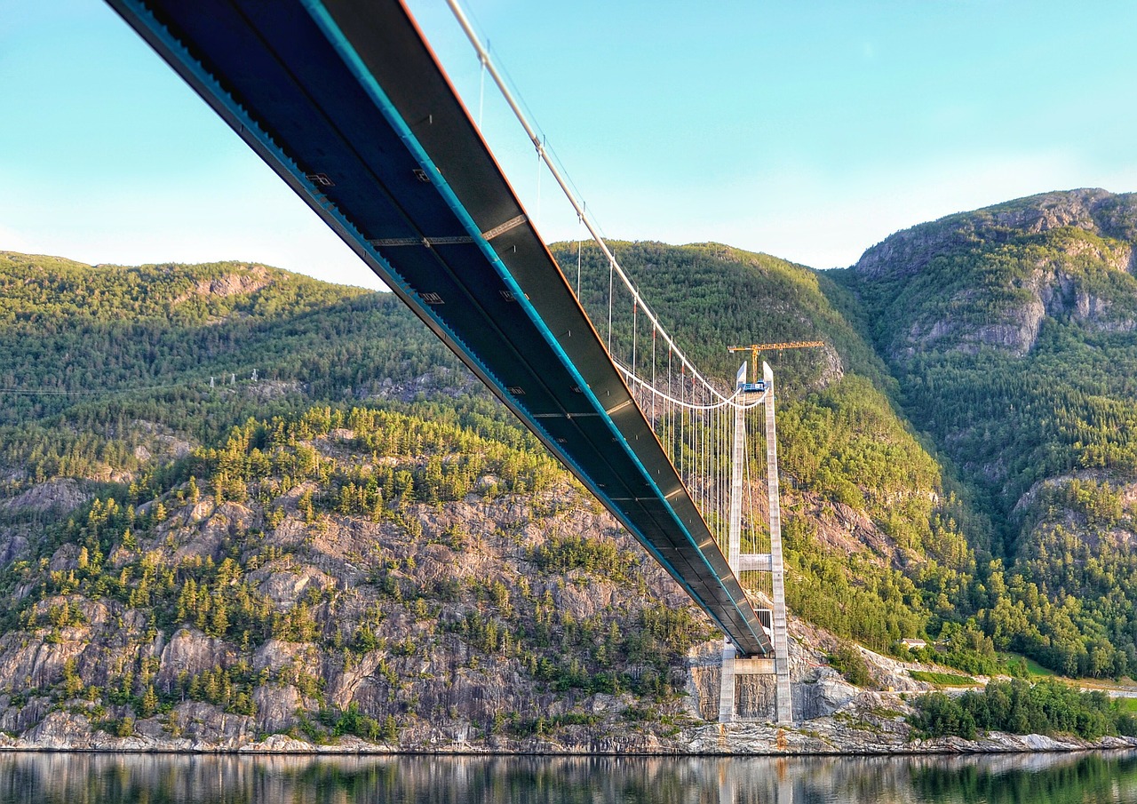 Norvegija, Fjordas, Fjordai, Kalnai, Vanduo, Tiltas, Nemokamos Nuotraukos,  Nemokama Licenzija