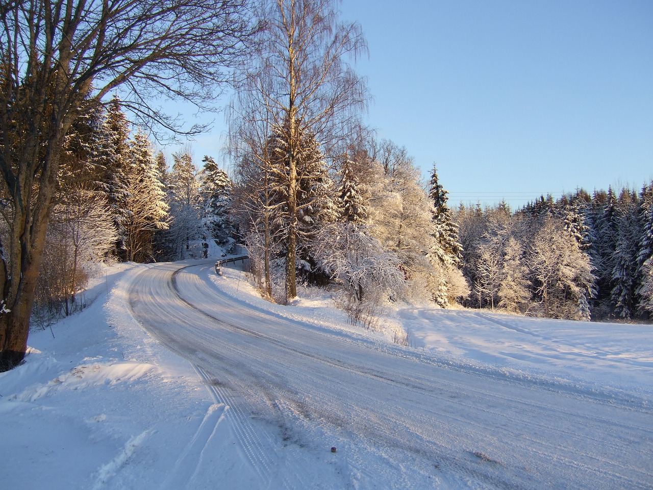 Norvegija, Žiema, Sniegas, Kelias, Pobūdis, Balta, Šaltis, Nėra Žmonių, Lauke, Sušaldyta