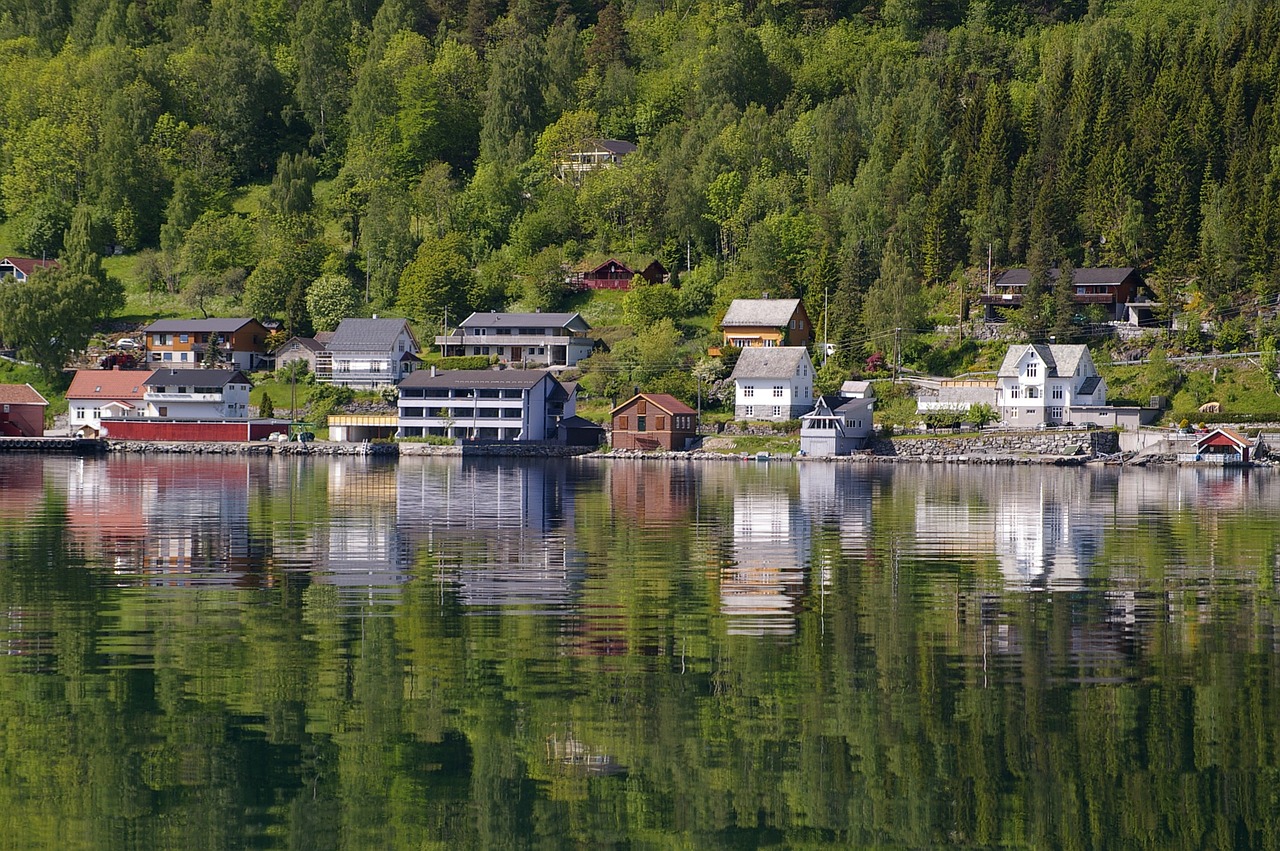 Norvegija, Šventė, Skandinavija, Kelionė, Kraštovaizdis, Vanduo, Vandenys, Gyventi, Namai, Žmogus