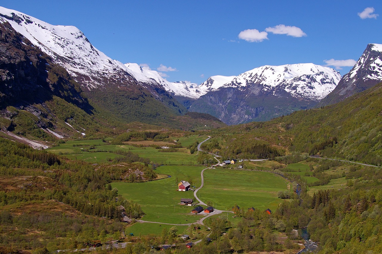 Norvegija,  Fjordlandschaft,  Kalnai,  Kraštovaizdis,  Gamta,  Kalnas,  Dangus,  Sniegas,  Aukščiausiojo Lygio Susitikimas,  Pavasaris
