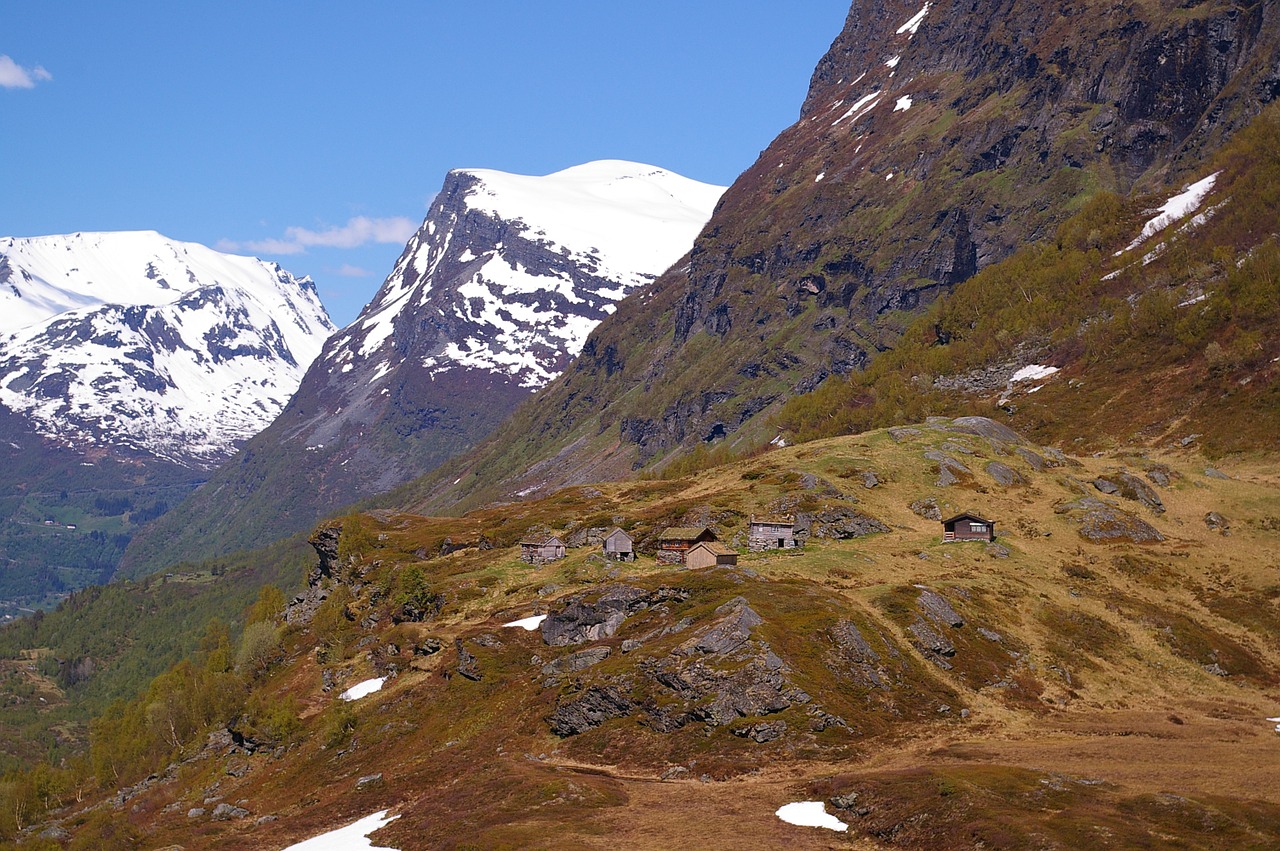 Norvegija, Fjordlandschaft, Kalnai, Kraštovaizdis, Gamta, Kalnas, Dangus, Sniegas, Aukščiausiojo Lygio Susitikimas, Pavasaris