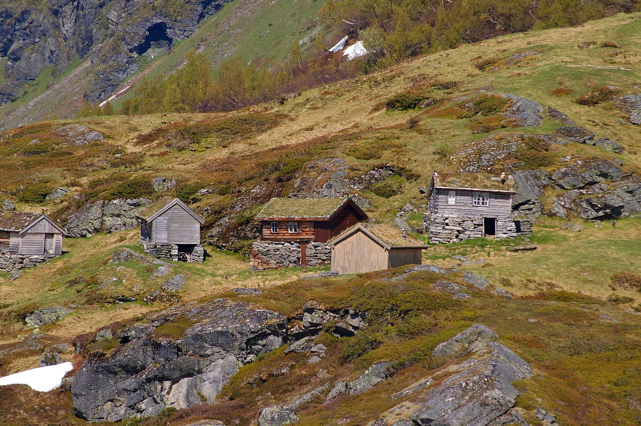 Norvegija, Fjordlandschaft, Kalnai, Kraštovaizdis, Gamta, Kalnas, Pavasaris, Šventė, Šiaurė, Žolė