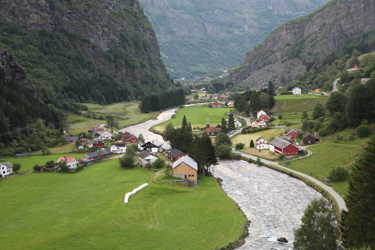 Norvegija, Fjordas, Kaimas, Panorama, Pėsčiųjų Takas, Kalnas, Nemokamos Nuotraukos,  Nemokama Licenzija