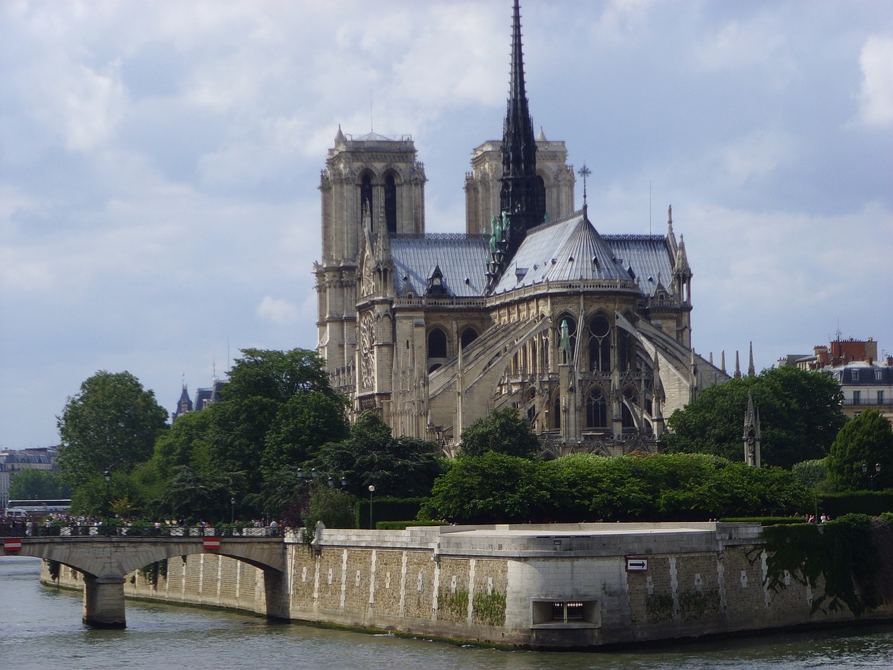 Notre Dame, Katedra, Paris, Bažnyčia, Architektūra, Gotika, Orientyras, Miestas, Žinomas, Upė