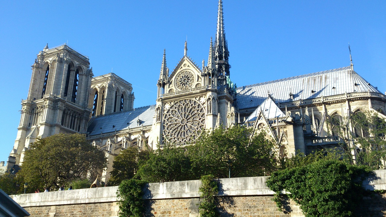 Notre Dame, Paris, Katedra, Bažnyčia, Gotika, Žinomas, Katalikų, Paminklas, Senas, Viduramžių