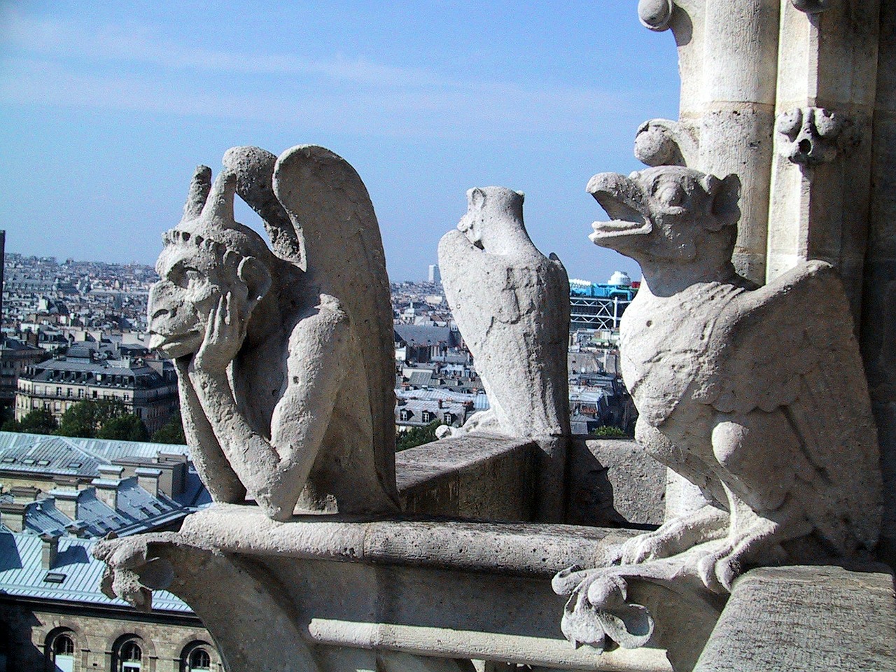 Notre Dame, Paris, France, Notre-Dame, Turizmas, Katedra, Gargoyle, Gargoyles, Vaizdas, Kelionė