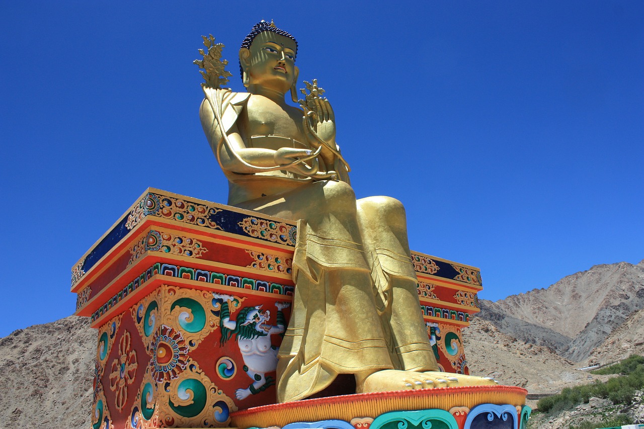 Nubra, Tibetas, Budizmas, Šventykla, Budistinis, Šventyklos Kompleksas, Buda, Indija, Ladakh, Nemokamos Nuotraukos