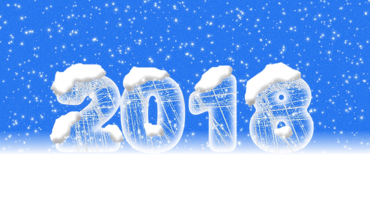 Numeris, 2018, Sušaldyta, Logotipas, Sniegas, Kompiuterinė Grafika, Šrifto, Raidės, Naujųjų Metų Diena, Laimingų Naujųjų Metų