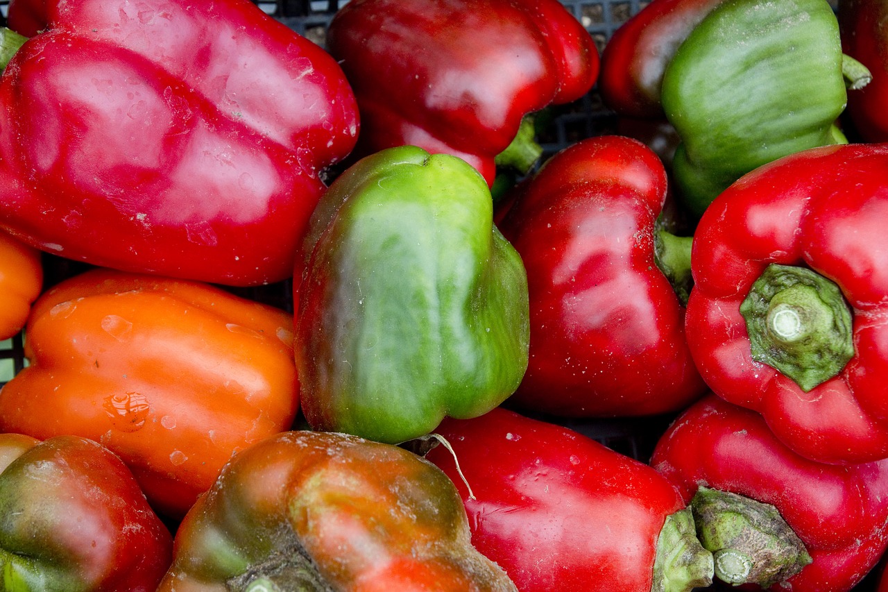 Mityba, Paprika, Natūralus, Ingredientas, Žalias, Sveikas, Pipirai, Varpas, Vegetariškas, Geltona