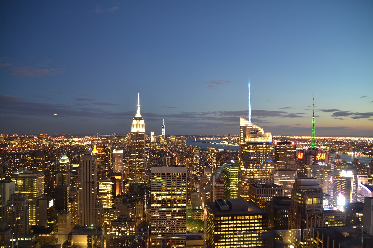 Nyc,  Panorama,  Naktis,  Empire State Building, Nemokamos Nuotraukos,  Nemokama Licenzija