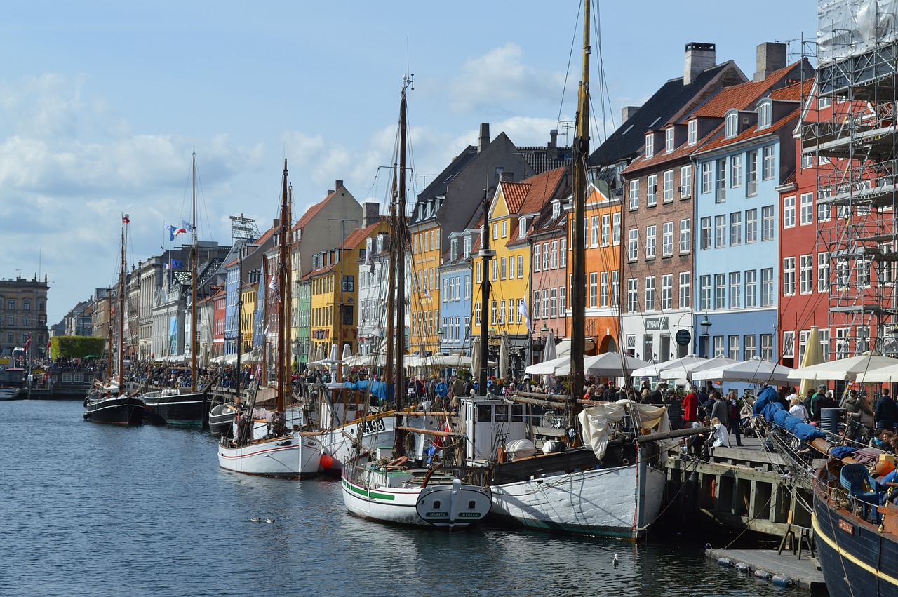 Nyhavn, Denmark, Kopenhaga, Kanalas, Skandinavija, Danish, Europa, Kelionė, Turizmas, Architektūra