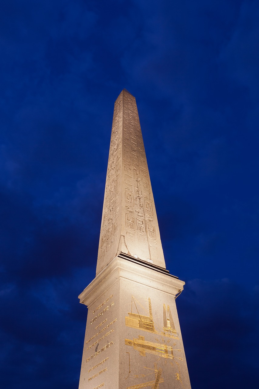 Obeliskas, Vieta, Sutartas, Parisnight, Paminklas, Obelisk Luxor, Luxor Obelisk, Nemokamos Nuotraukos,  Nemokama Licenzija