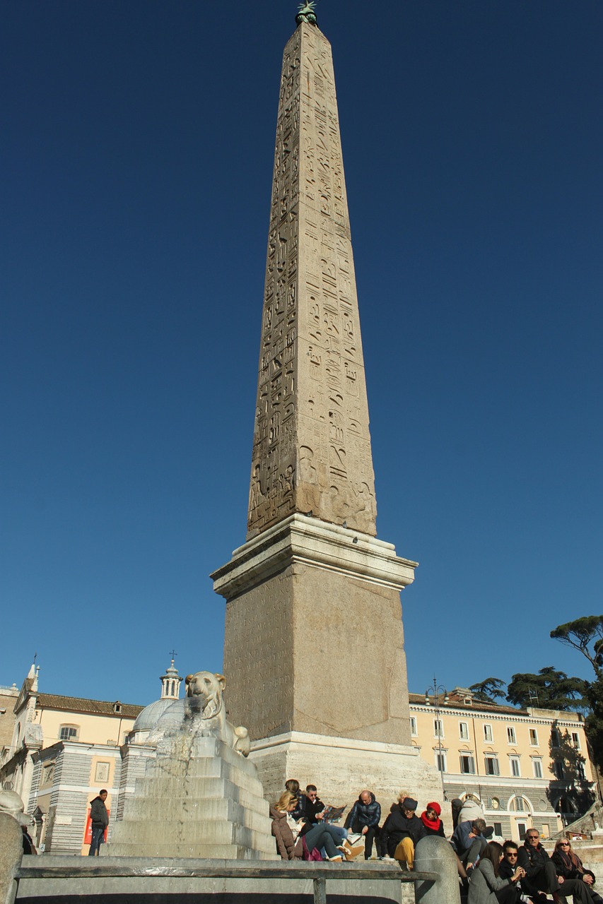 Obeliskas, Piazza Del Popolo, Italia, Roma, Nemokamos Nuotraukos,  Nemokama Licenzija