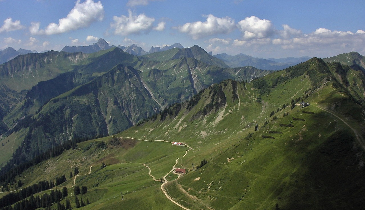 Oberallgäu, Krioklys, Žygiai, Kalnai, Alpių, Oberstdorf, Kalnų Panorama, Alpių Panorama, Allgäu Alpės, Nemokamos Nuotraukos