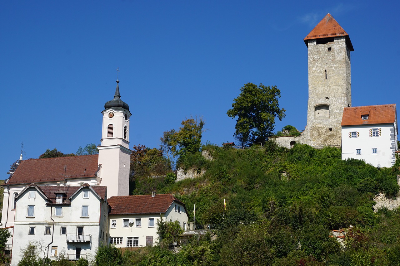 Obermarchtal, Bažnyčia, Vienuolynas, Medis, Vokietija, Religija, Tikėjimas, Dievas, Danube, Danubės Slėnis