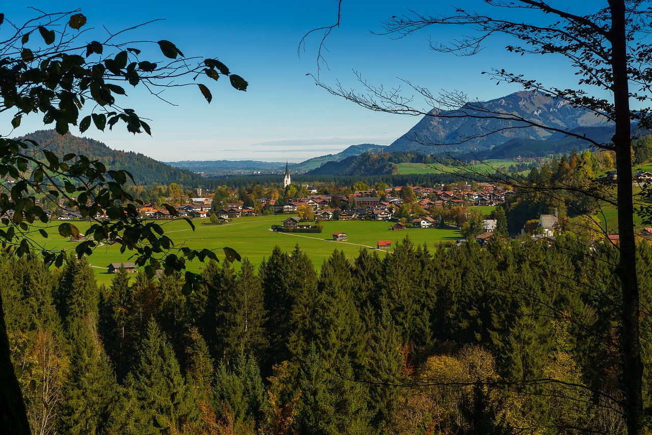 Oberstdorf, Suedwiesen, Allgäu, Alpių, Kalnai, Kraštovaizdis, Žygiai, Gamta, Dangus, Miškas