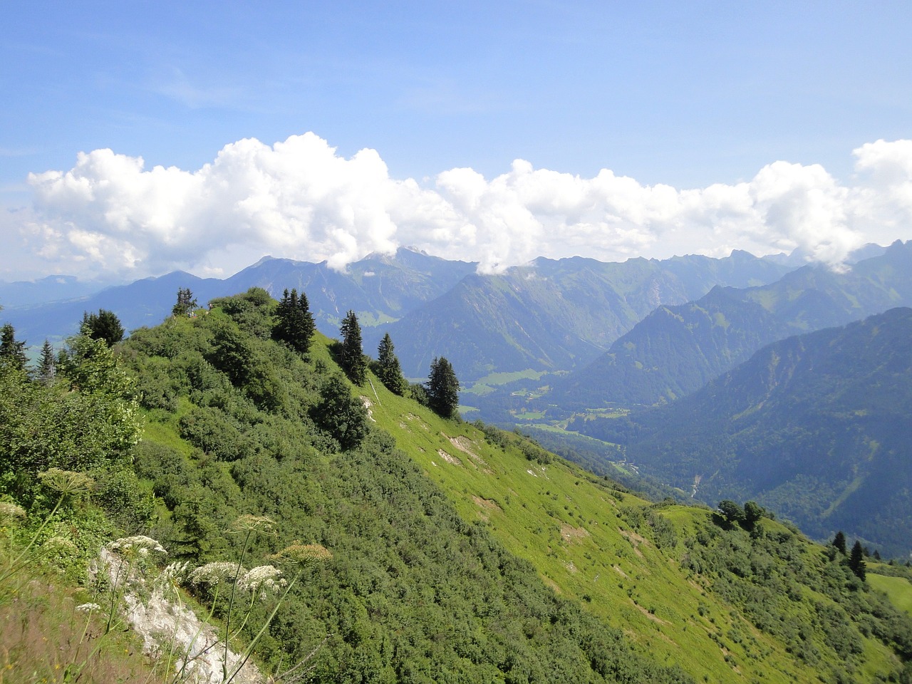 Oberstdorf, Alpių, Allgäu, Kalnas, Įvedimas, Aukščiausiojo Lygio Susitikimas, Įspūdingas, Žygiai, Alpinizmas, Kalendorinis Vaizdas