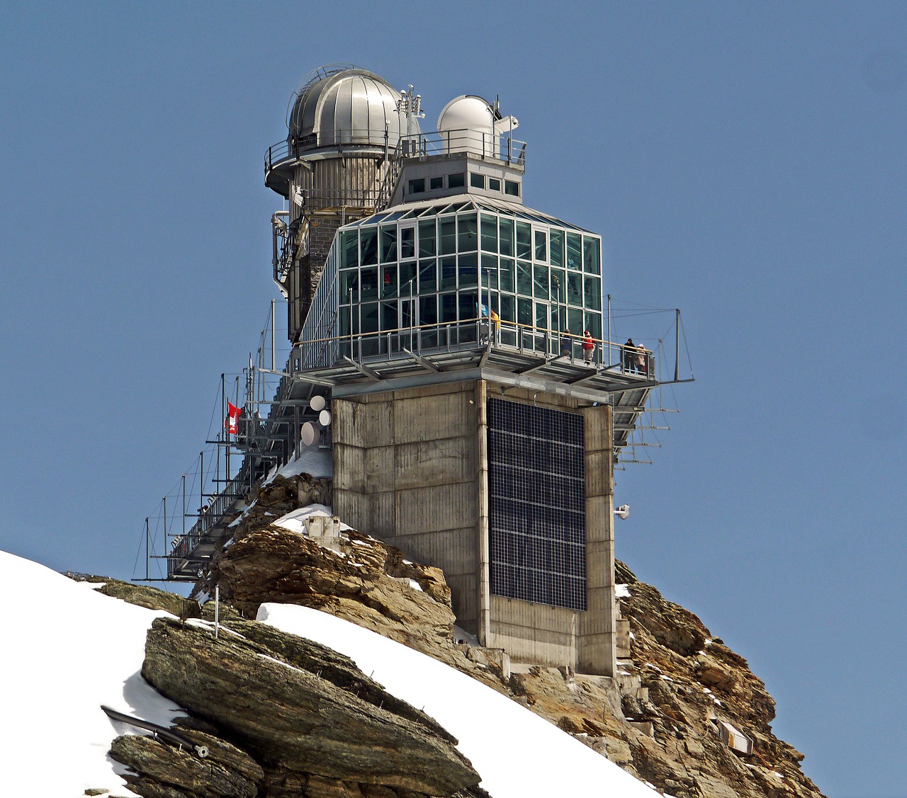 Observatorija, Jungfraujoch, 3500 M, Šveicarija, Sfinkso Observatorija, Alpių, Sniegas, Šaltas, Kalnai, Grindelwald