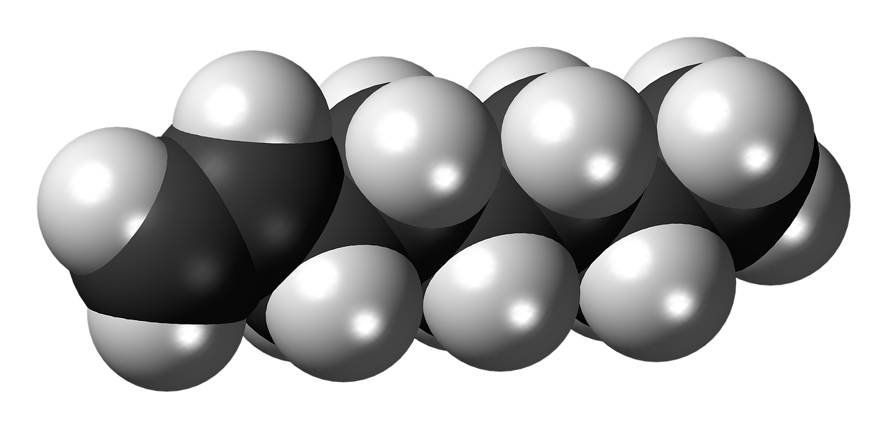 Octene, Užpildymas, Alkenas, Rutulys, Modelis, Molekulė, Cheminis, Struktūra, Atomai, Elementai