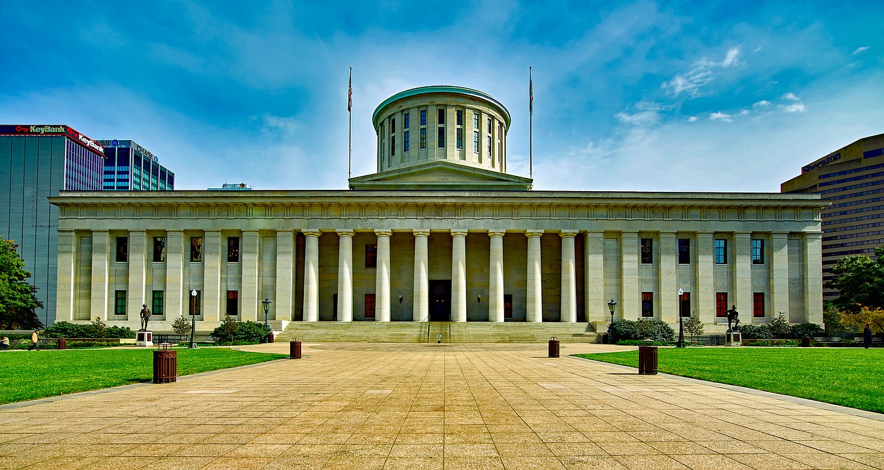 Ohio Valstijos Namas, Capitol, Kolumbas, Miestas, Miesto, Pastatas, Centro, Architektūra, Orientyras, Istorinis
