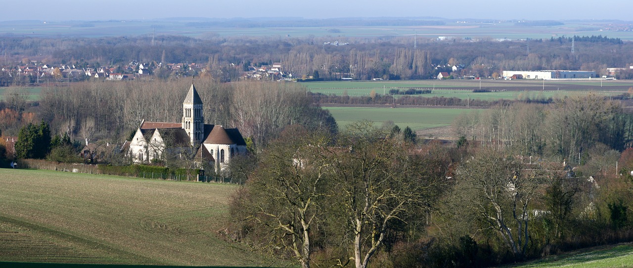 Oise, Teritorija, Bažnyčia, Kraštovaizdis, Panoraminis, Nemokamos Nuotraukos,  Nemokama Licenzija