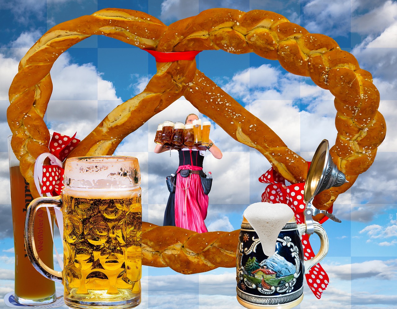 Oktoberfest, Alus, Breze, Keramzelis, Bavarija, Munich, Tradicija, Švesti, Liaudies Šventė, Bavarian