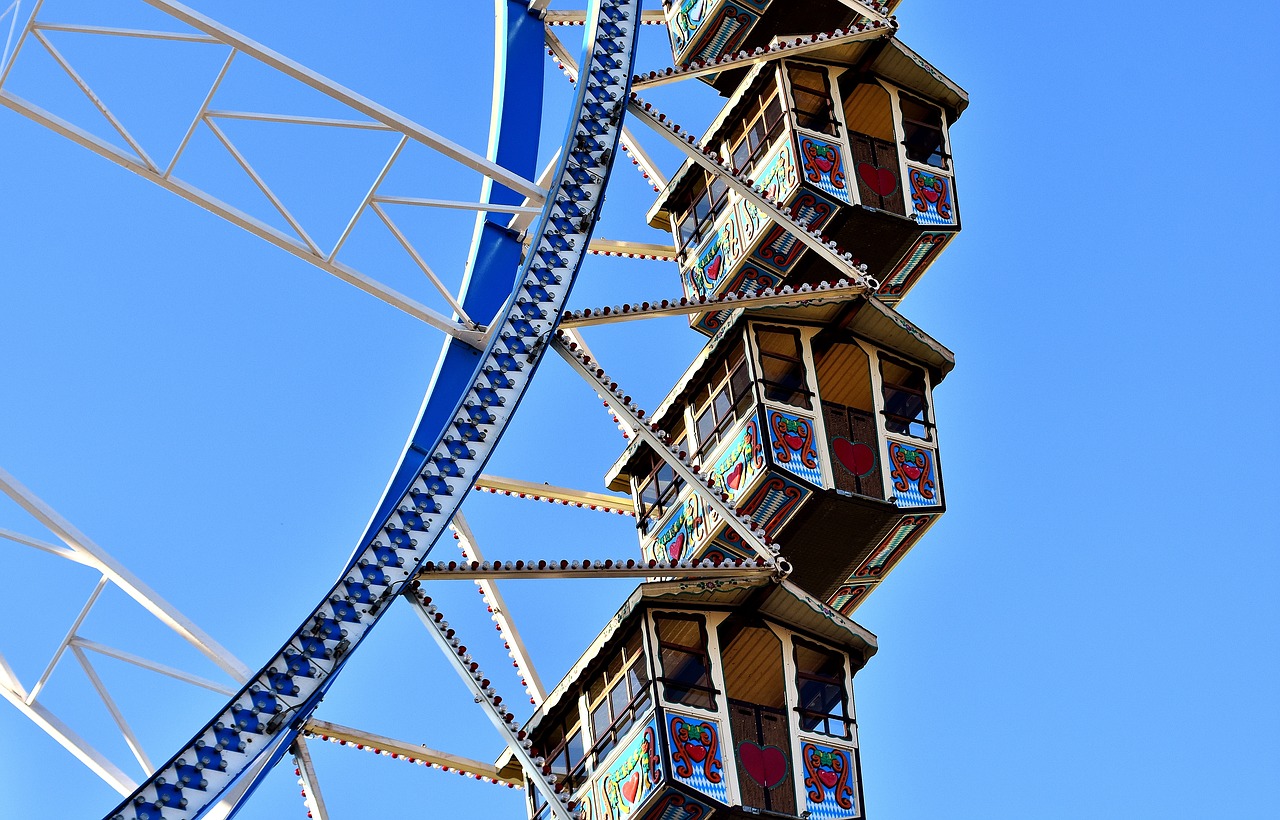 Oktoberfest, Ferris Ratas, Gondolos, Važiuoti, Liaudies Šventė, Blynai, Paroda, Bavarija, Munich, Romantiškas