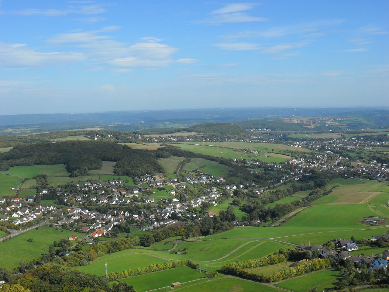 Olbrück Pilis, Sachsen, Stebejimo Denis, Vaizdas, Kraštovaizdis, Eifel, Panorama, Gražus Oras, Pavasaris, Brohltal