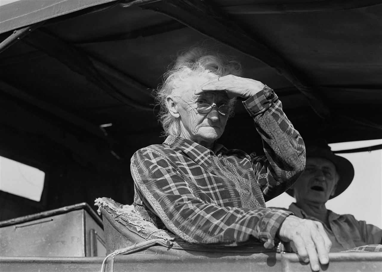 Senas, Moteris, Automobilis, Moteris, Vyresnysis, Asmuo, Portretas, 1940, Ūkininkas, Keliauti