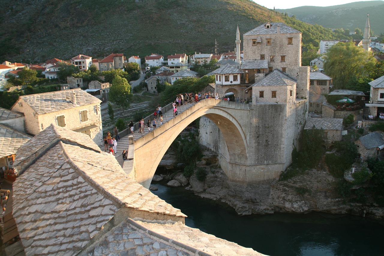 Senas Tiltas, Mostar, Osmanų Tiltas, Bosnija Ir Hercegovina, Upė Neretva, Nemokamos Nuotraukos,  Nemokama Licenzija