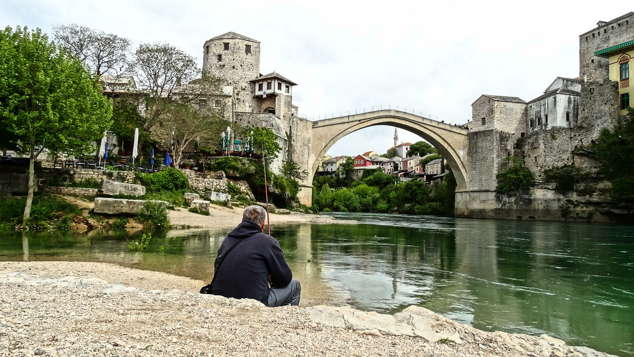 Senas Tiltas, Mostar, Upė, Neretva, Herzegovina, Nemokamos Nuotraukos,  Nemokama Licenzija