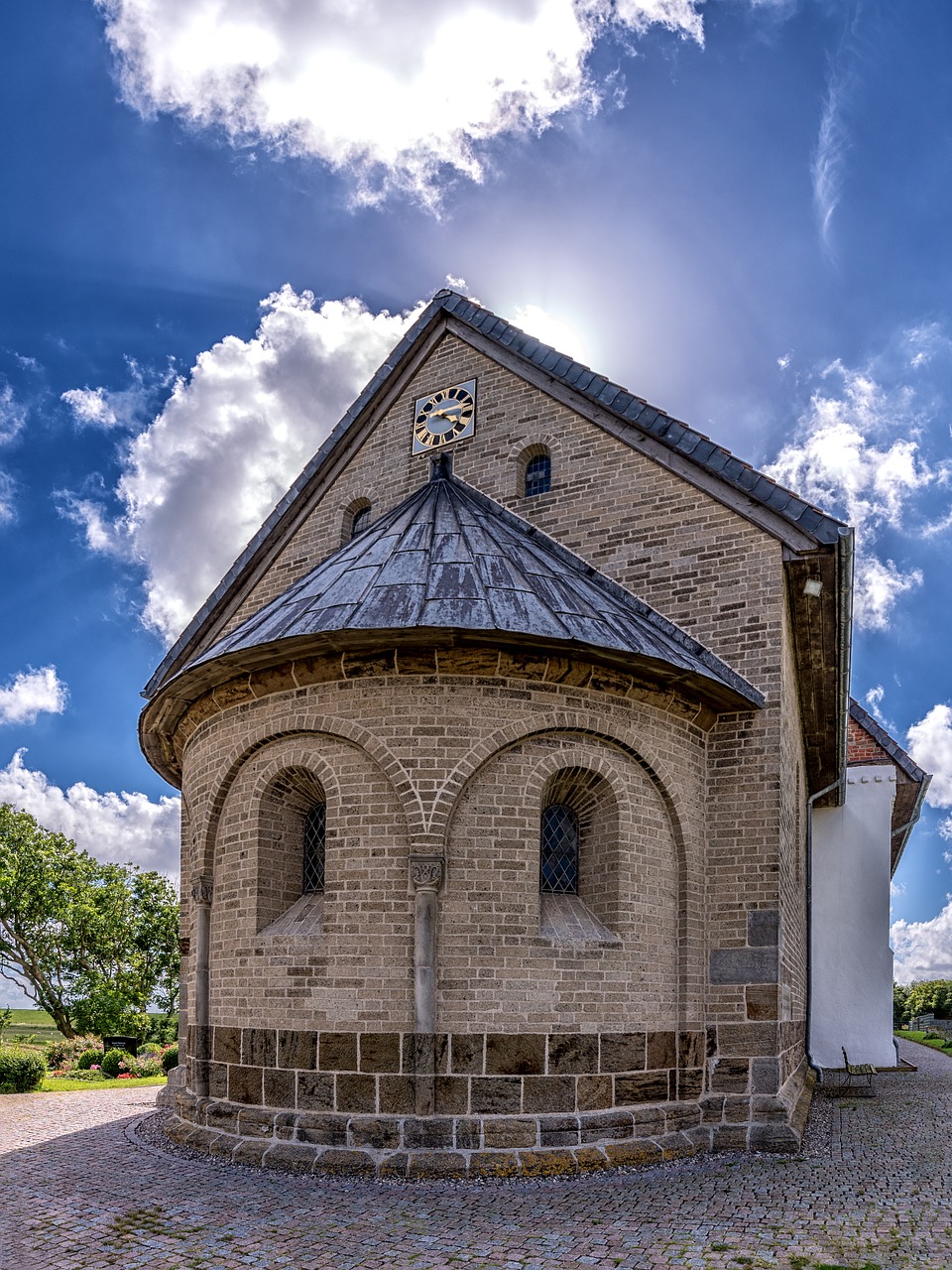 Senoji Bažnyčia, Pellworm, Šiaurės Jūra, Mėlynas, Dangus, Architektūra, Pastatas, Nemokamos Nuotraukos,  Nemokama Licenzija