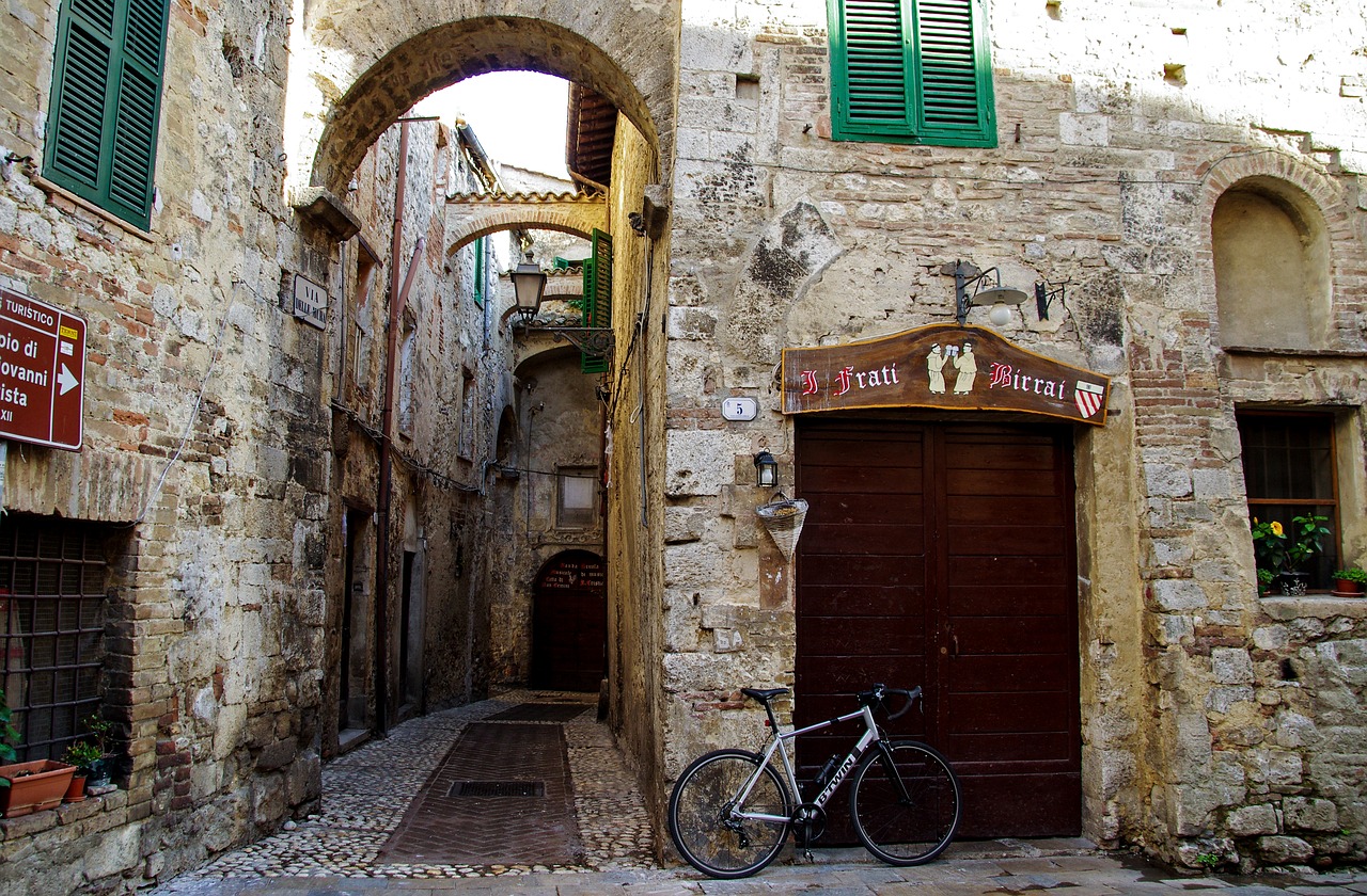 Seni Namai, Viduramžiai, San Gemini, Umbria, Italy, Miestas, Viduramžių Miestas, Akmuo, Sienos, Siena